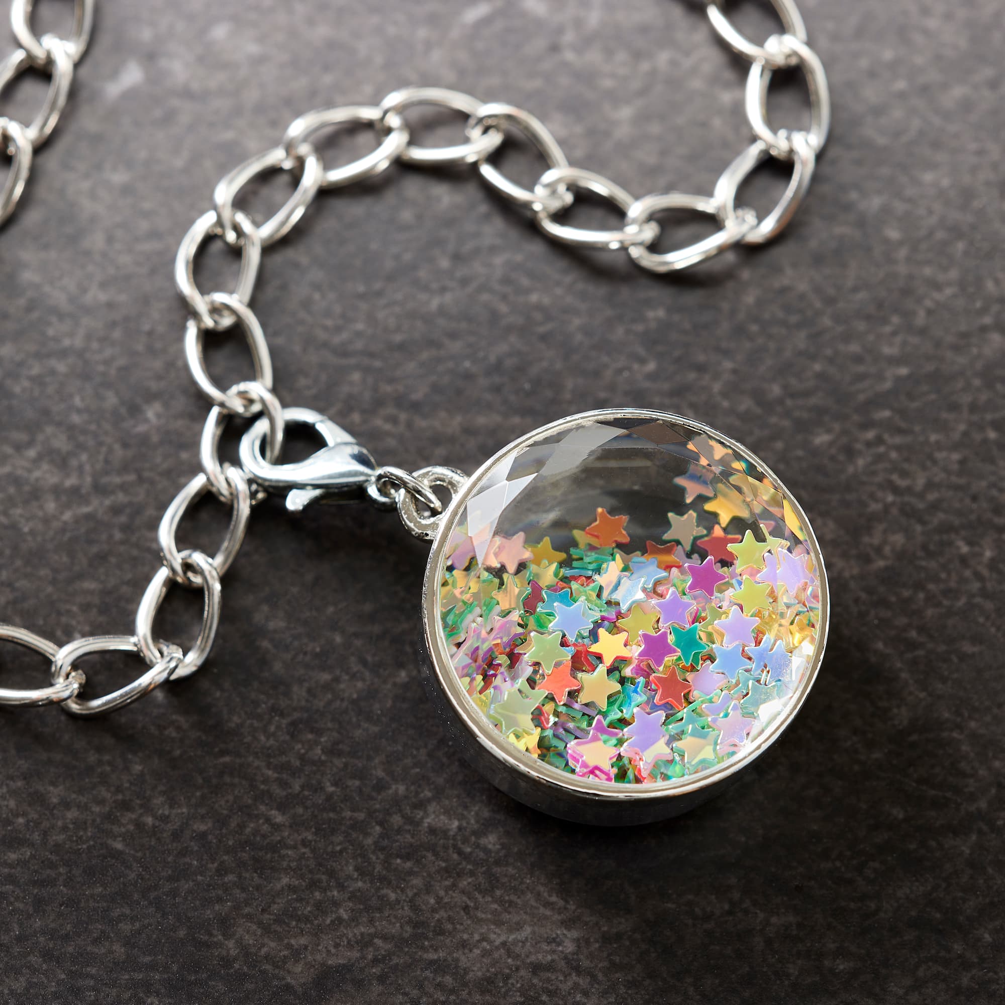 12 Pack: Rhodium Circle Shaker Charm by Bead Landing™